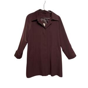 Jacqueline Ferrar Wine Purple Women's Trench Coat - Size M